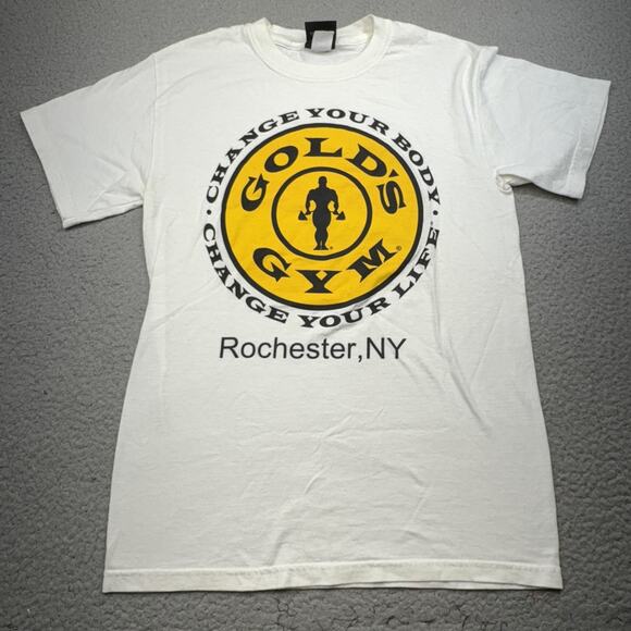 Vintage Gold's Gym‎ Shirt Mens Small Rochester NY Bodybuilding Fitness 90s USA - Picture 1 of 8